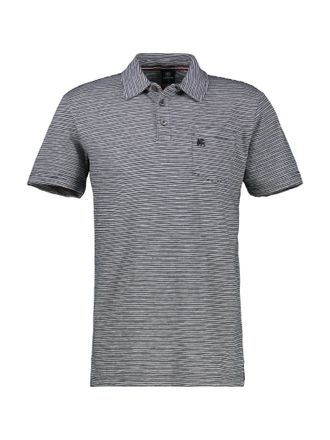 Lerros Poloshirt LERROS, Herren, Gr. 3XL, blau (coastal blau), Single Jersey, Obermaterial: 100% Baumwolle, gestreift, regular fit taillenbedeckt, Shirts Pol