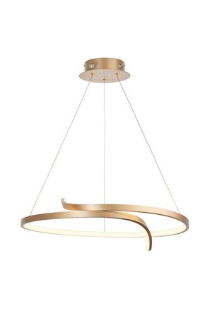 Netlighting Rafe LED Ceiling Pendant Matt Brushed Gold & White Silicone