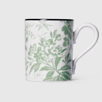 Gucci Herbarium Print Mug, Green
