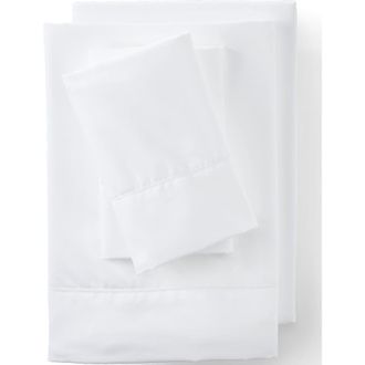 Lands End 700 Thread Count Luxe Sateen Egyptian Cotton No Iron Bed Sheet Set in White at Nordstrom, Size California King