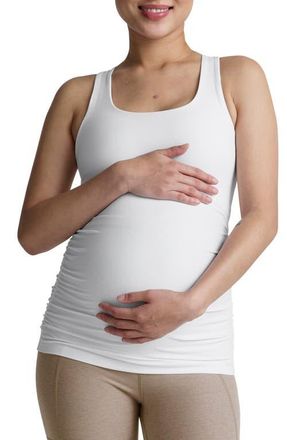 Beyond Yoga Racerback Maternity Camisole in Cloud White at Nordstrom, Size X-Small