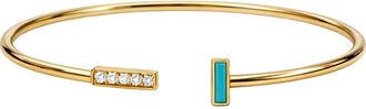 Argento Vivo Faux Turquoise Open Cuff Bracelet in Gold at Nordstrom