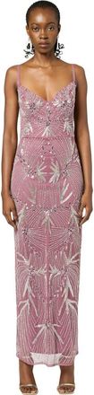 Beauut Occasion Embellished Sequin Beaded Adjustable Strap Evening Dress in Mauve at Nordstrom, Size 10