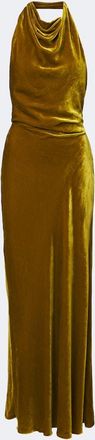SIMKHAI Reannon draped open-back velvet gown