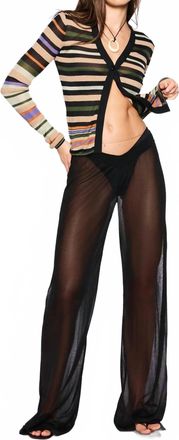 Tropic of C Sheer Palazzo Pants In Black