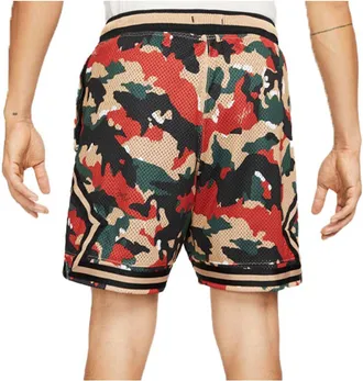 Nike Jordan Mens Air Jordan Flight Heritage Diamond Camouflage Mesh Breathable Casual Sports Shorts Yellow DC7414-245