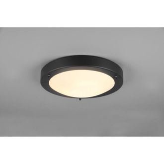 Trio Plaf&oacute;n De Ba&ntilde;o Condus Negro Con Cristal Blanco Ip44 Lighting