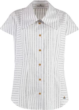 Vivienne Westwood Heart Shirt - Dames - Overhemden - Wit - S - Katoen - Overhemden