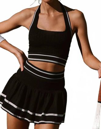 Free People Advantage Sporty Stripe Set In Black Combo