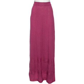 M Missoni Purple Knit Maxi Skirt