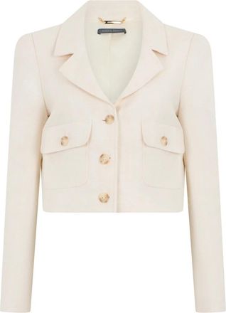 Alberta Ferretti Jassen - Dames - Blazers - Wit - M - Jassen