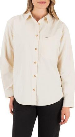 Hurley Drift Cotton Overshirt in Off White at Nordstrom Rack, Size X-Large