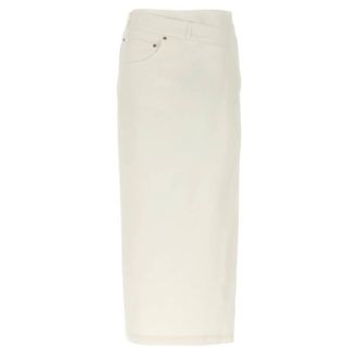 Loewe Deconstructed Cotton Denim Skirt, Brand Size 36 ( US Size 4 )