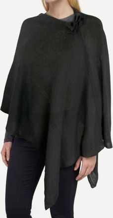 Portolano Cashmere Bow Poncho in Black at Nordstrom Rack