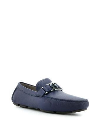 Ferragamo Logo Plaque Loafer - Navy