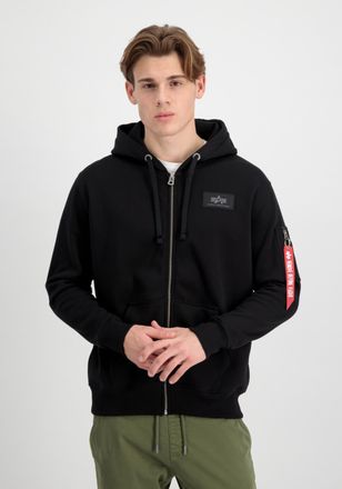 Alpha Industries Hoodie ALPHA INDUSTRIES Backprint Zip Hoodie, Herren, Gr. M, schwarz, Shell: 80% Cotton, 20% Polyester, regular fit, Sweatshirts Hoodie