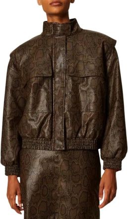 Twinset Bomber Jassen - Dames - Bomber jackets - Bruin - M - Jassen