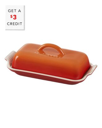 LE CREUSET Flame Heritage Butter Dish With $3 Credit