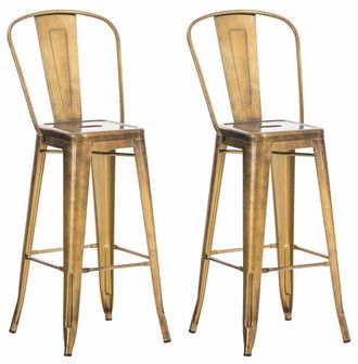 Clp Set 2x Taburete Industrial Aiden Dorado
