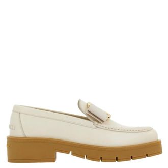 Ferragamo Vara Bow Leather Loafers, Size 7 D