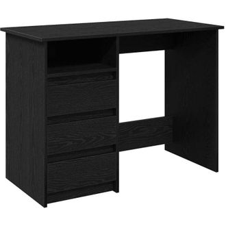 vidaXL Scrivania Nera 102x50x75 cm in Legno Multistrato vidaXL