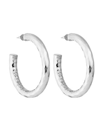 Machete Jewelry 1.5 Wavelet Hoops in Silver