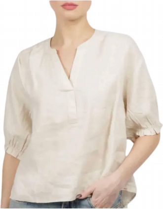 Xirena Camila Short Sleeve Top In Winds Linen