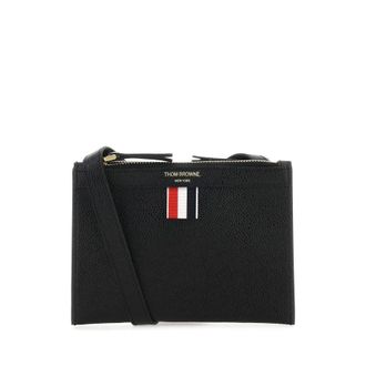 Thom Browne Black Leather Mini Document Holder