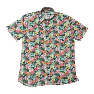 F**k Short Sleeve Shirt - Heren - Korte mouwen Overhemden - Veelkleurig - S - Overhemden