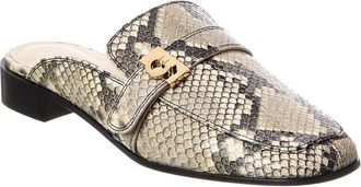Ferragamo Ferragamo Mavira Snake-Embossed Leather Mule