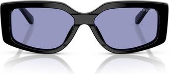 Vogue Eyewear 55mm Rectangular Sunglasses in Black at Nordstrom