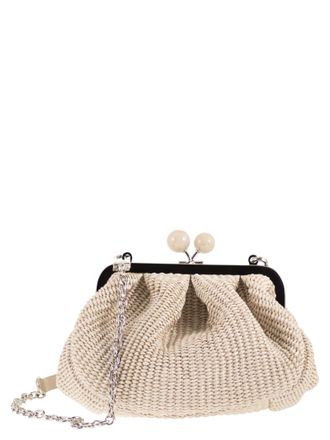 Max Mara Weekend Maxmara Wkapalmas Pasticcino-Tasche mit Raffia-Effekt
