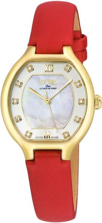 Gevril Group Lugano Diamond Mother of Pearl Dial Ladies Watch 14021.1