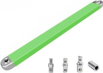 OEM Juego De Llaves De Extensi&oacute;n De Trinquete Descentradas De 38 Cm (15 Pulgadas), Mango Resistente, Extensi&oacute;n De Llave De Vaso Manual, Color Verde