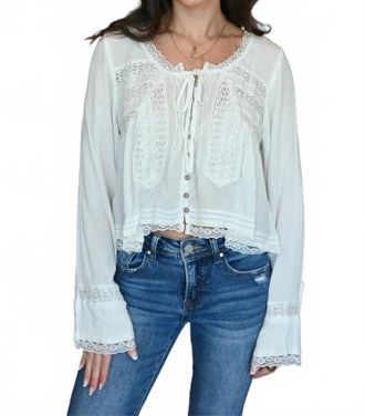 Vintage Havana Lianna Lace Blouse In White