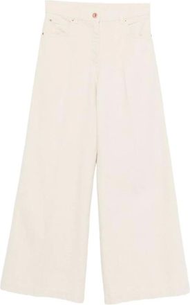 Aspesi Pantalones Anchos de Pinzas - Trousers - Mujer - Beige - W26