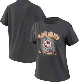 WEAR by Erin Andrews Womens WEAR by Erin Andrews Charcoal Washington Commanders Boyfriend T-Shirt at Nordstrom, Size X-Small