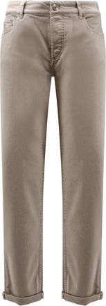 Brunello Cucinelli Traditional Fit Cotton Trousers-Uomo