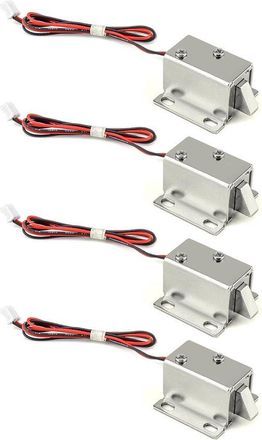 OEM Cerradura El&eacute;ctrica Electromagn&eacute;tica Con Solenoide De 12 V Cc, Para Cajas Fuertes Y Puertas De Armarios De Seguridad, 4 Unidades