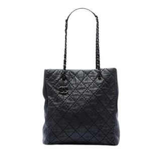 Chanel Bolso Tote Pre-owned Acolchado de Piel de Cordero - Pre-owned - Mujer - Negro - ONE SIZE