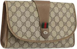 Gucci Pre-owned Clutches, female, Beige, Size: ONE SIZE Pre-owned Plastic Clutch
