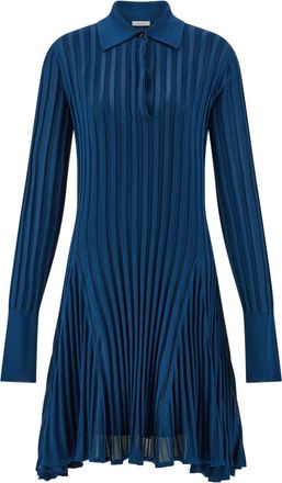 Ferragamo semi-sheer skater dress - women - Viscose - M - Blue