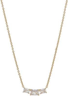 Nadri Isle Cubic Zirconia Frontal Necklace in Gold at Nordstrom Rack