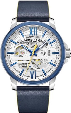 Kenneth Cole Automatic White Skeleton Dial Mens Watch KCWGE2217120