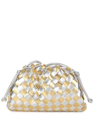 Tiffany & Fred Woven Metallic Leather Mini Crossbody