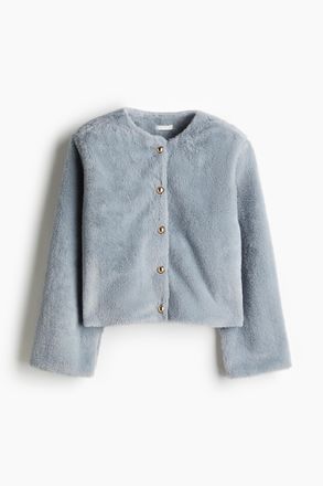 H&M Feinstrickjacke - Helles Mattblau