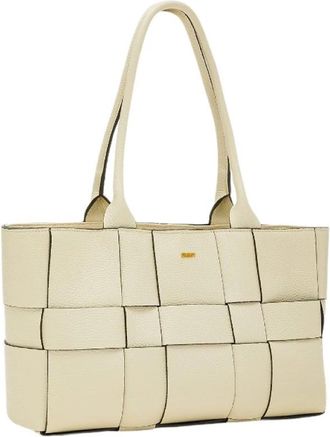 Seventy Gevlochten leren shopper tas - Dames - Shoppers - Beige - ONE Size - Tassen
