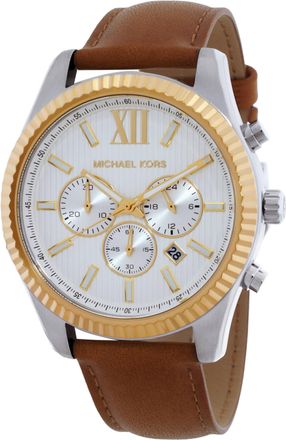 Michael Kors Oversized Lexington Chronograph Quartz Silver Dial Mens Watch MK9257