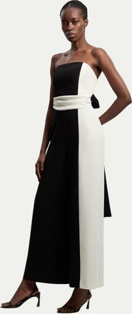 Karen Millen Soft Tailored Bandeau Jumpsuit in Mono at Nordstrom, Size 12