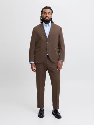 Jack & Jones Plus Size Anzug JPRFRANCO SUIT NOOS PLS, Herren, Gr. 64, N-Gr, delicioso, Web, Obermaterial: 78% Polyester, 17% Viskose, 5% Elasthan, JACK & JONES PLUSSIZE, uni
